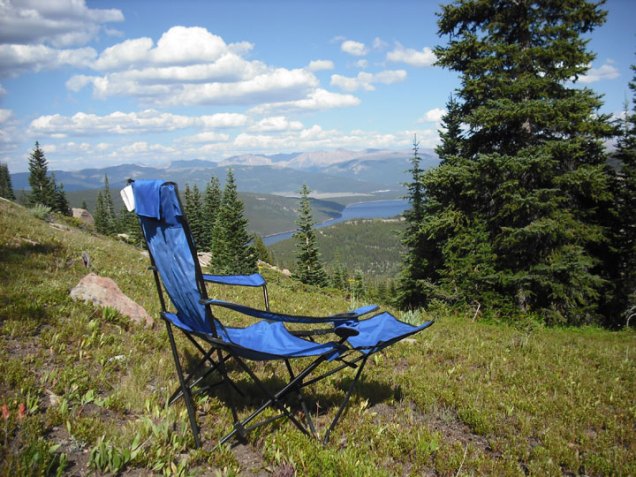 My camping perch above Turquoise Lake and Leadville, Colorado.
